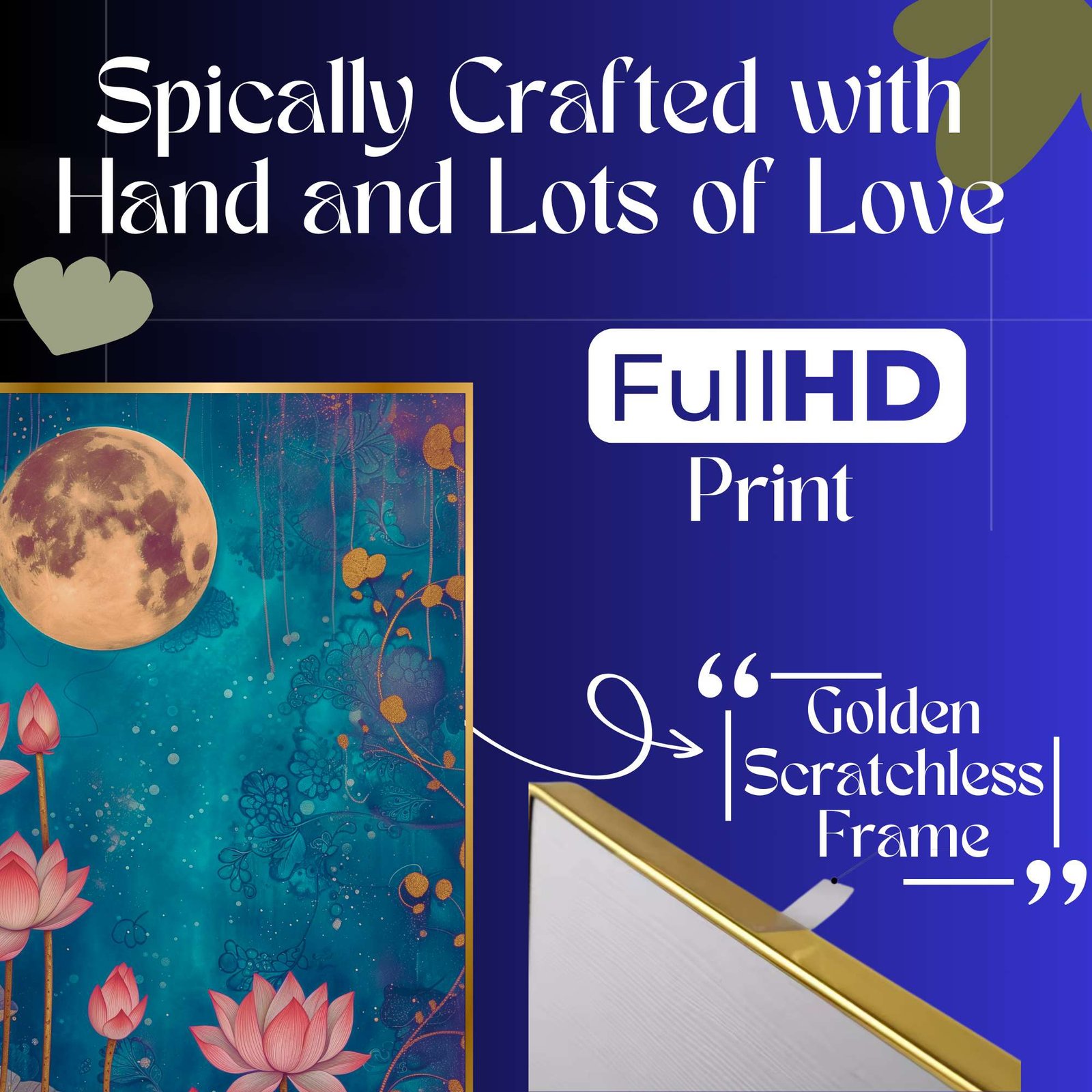 Set of Three Wall Paintings for Wall Dacoration Golden Framed Wall Paintings for Living Room & Bedroom Wall Art for Home Decoration & Office Wall Décor (18x12 inch CH-GD3-11) - Image 2